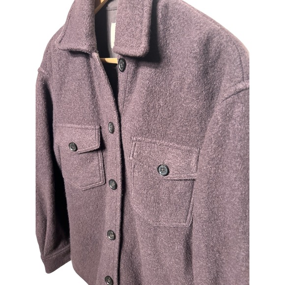 Aritzia Wilfred Free Gana Shirt Jacket Oversized Shacket Plum Size S Retail $198 - Picture 5 of 13